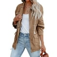 thumbnail image 2 of Sherrylily Women Lightweight Military Jacket Zip Up Buttons Utility Coat Outwear With Pockets, 2 of 4