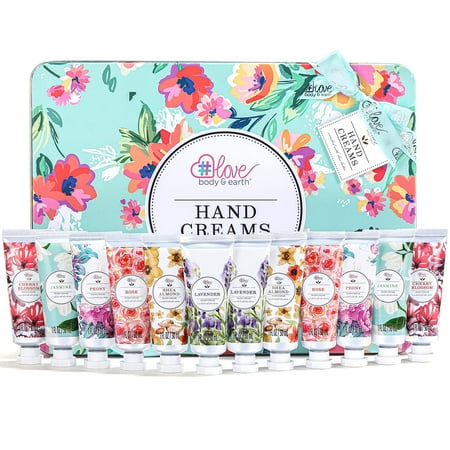 Body & Earth Hand Cream Gift Set - 12 Pcs Shea Butter Hand Care Lotion Set, Birthday Holiday Christmas Gifts for Women