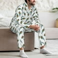 thumbnail image 7 of Sikiie Colorful Grass Mens Pajama Set, Soft Warm Long Sleeve Sleepwear, Cozy Button-Down Pjs for Men-Small, 7 of 7