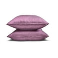 thumbnail image 4 of The HomeCentric Luxury Lumbar Pillow Cover Lilac Pack Of 2, 20"x54" (50x135 cm) Art Silk Plain & Solid Oblong Pillow Cover, Solid Modern Style - Lilac Luxury, 4 of 5
