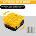thumbnail image 4 of Professional 5 Pack Space Saving Battery Mounting Rack Storage Bracket Fixing for Home Repair & Outdoor Work Environment Yellow, 4 of 4