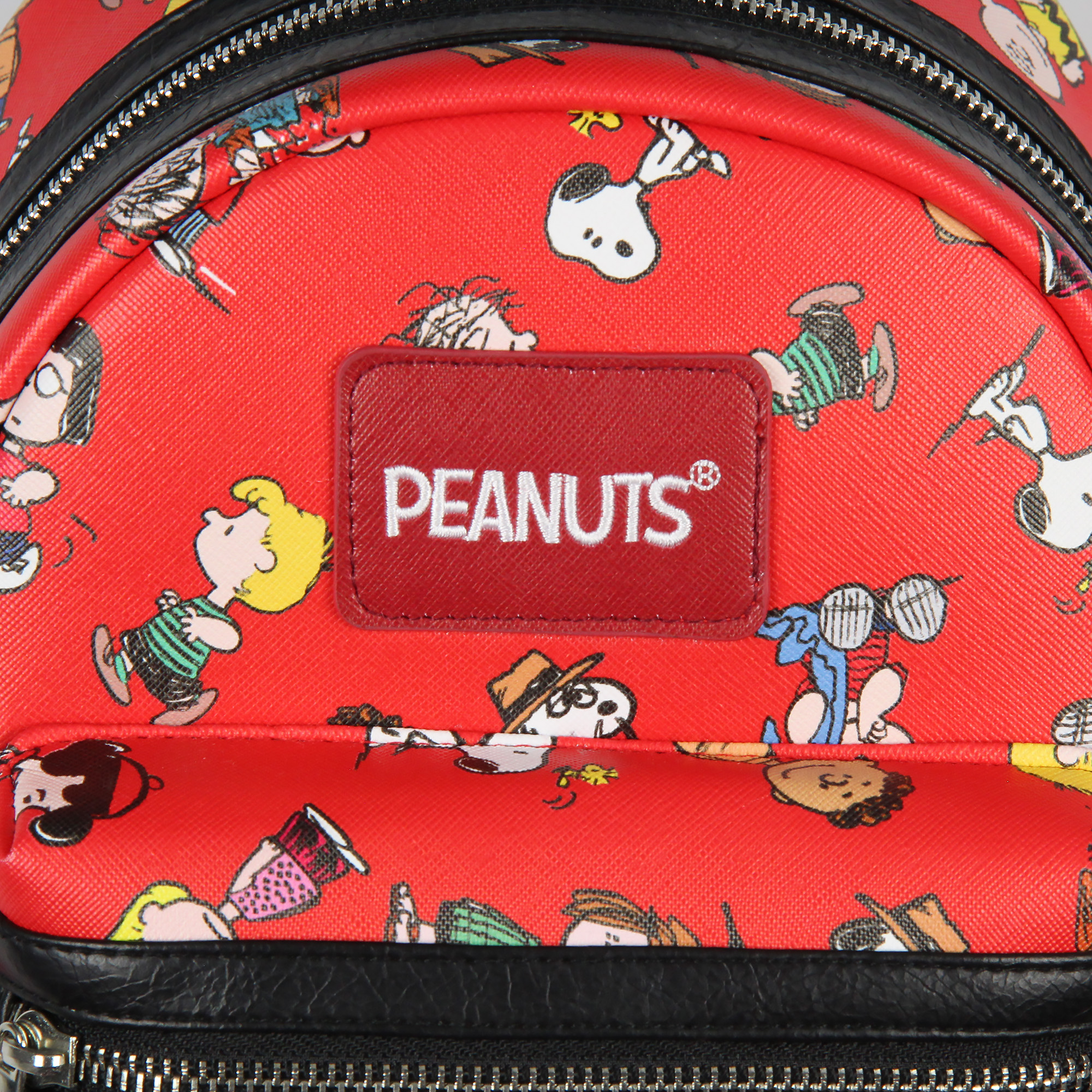 Peanuts Snoopy Charlie Brown Linus Lucy Sally Marcie Toss Print Mini Backpack 10"