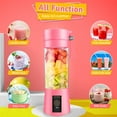 thumbnail image 5 of Debonair Portable Blender USB Rechargeable Personal Juicer Cup Small Fruit Juice Mixer for Shakes and Smoothies 350ML Capacity- Pink, 5 of 7