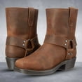thumbnail image 2 of YLYL Men's Leather Biker Boot Durable Construction Classic Design Comfortable Fit Versatile Style, 2 of 8