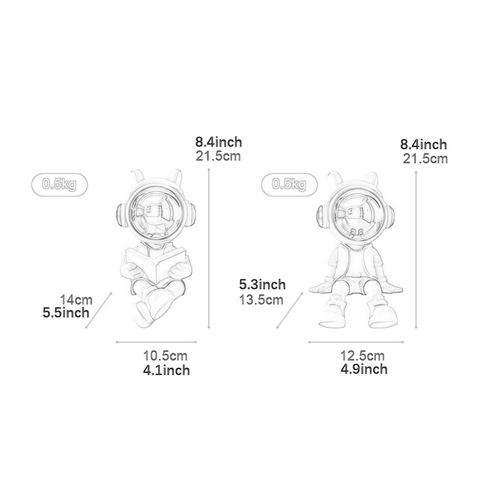 Fiocias Astronaut Paper Towel Holder Dispenser Decorative Statue Tissue Holder Rack Non Slip Vertical Sculpture Ornament for Home Fireplace Table Centerpiece