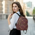 thumbnail image 6 of FORMRS Mini Backpack Purse for Women Travel Daypack Casual Shoulder Bag, Circular Gold Pattern, 6 of 7