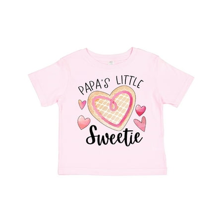 

Inktastic Papa s Little Sweetie with Pink Heart Cookie Gift Toddler Boy or Toddler Girl T-Shirt