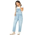 thumbnail image 2 of Celebrity Pink Women's Boyfriend Cuffed Denim Overall, Sizes XS-XXXL, 2 of 5