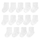 thumbnail image 1 of Fruit Of The Loom Baby Paquete De 14 Calcetines Elásticos De Algodón Grow & Fit Flex Zones - Unisex Niñas Niños (0-6 Meses Blanco), 1 of 6