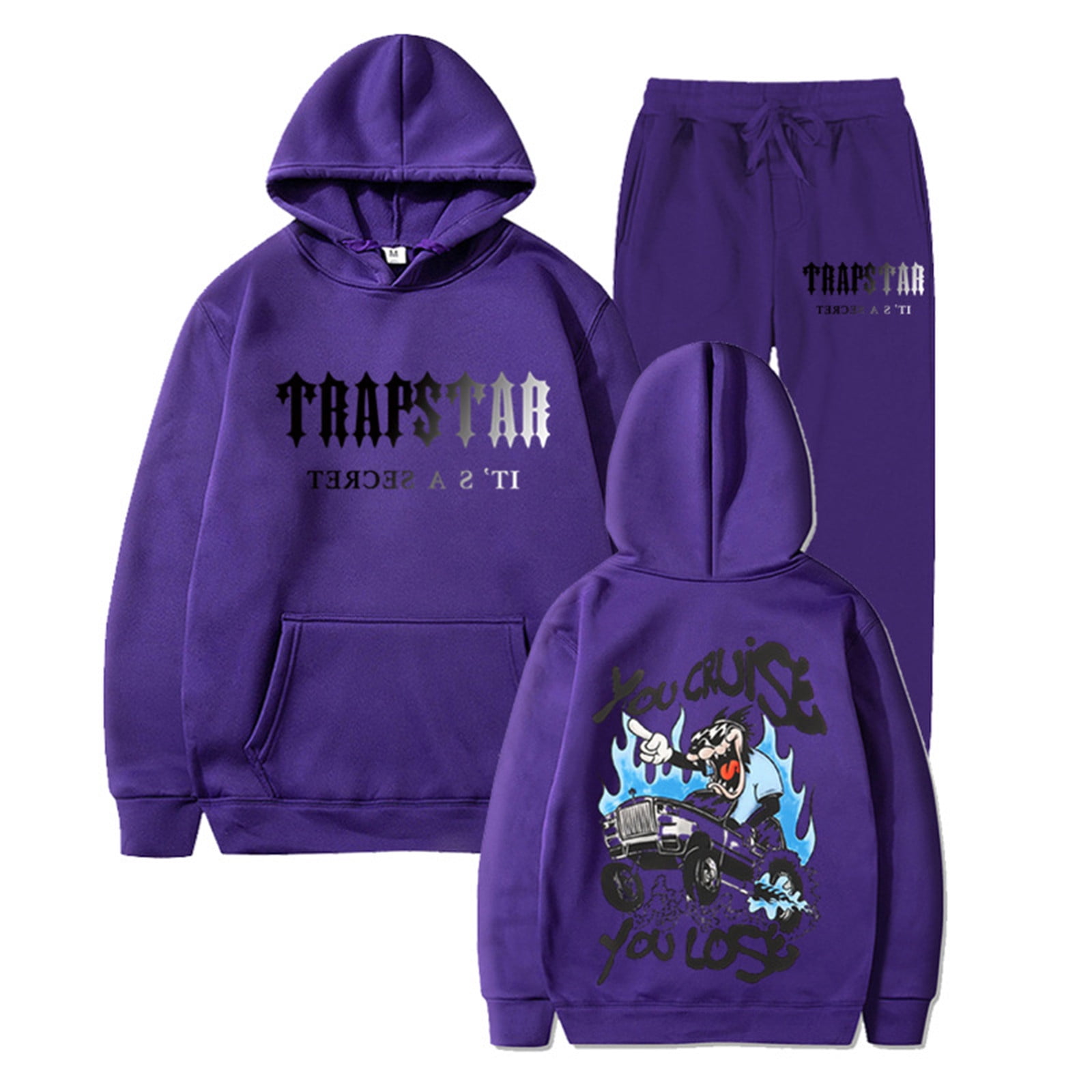 Trapstar Hoodies for Women Sets Long Sleeve Graphic Sweatshirts
