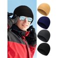 thumbnail image 2 of 4 Piezas Gorro de Invierno cálido para Reloj Gorro de Lana Polar Suave Gorro Grueso a Prueba de Viento Gorro de Calavera para Exteriores para Hombres y Mujeres, 2 of 7