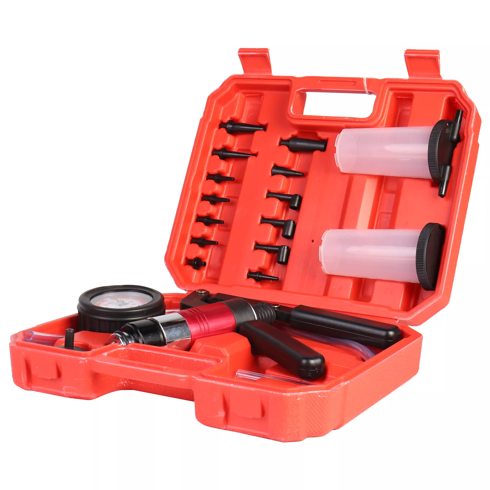 MOSTPLUS 21PCS Hand-Held DIY Vacuum and Pressure Pump Tester Kit Brake Bleeder Kit