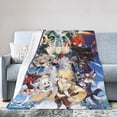 thumbnail image 2 of Genshin Impact Bed Blanket Air Conditioner Quilt Ultra Soft Flannel Blanket All Season Fuzzy Blanket Reversible Fluffy Plush Blanket 80"X60", 2 of 8