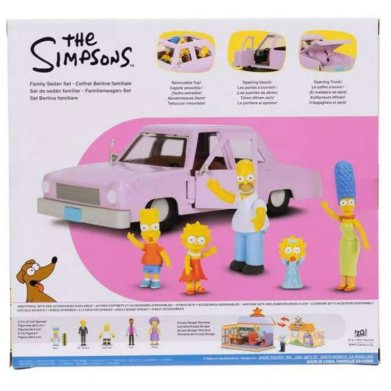 The Simpsons ファミリーセダンセット Jakks Pacific The Simpsons Family Sedan Set with 2.5-inch figures