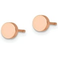 thumbnail image 3 of Chisel Stainless Steel Polished Rose IP-plated Circle Post Earrings - 4.92mm, 3 of 6