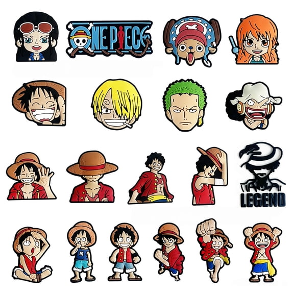 19Pcs One Piece Charms for Shoes Decoration Charms Accessories for Adult