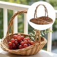 thumbnail image 2 of Wicker Picnic Baskets Wicker Basket With Handle Harvest Basket Garden Baskets For Gathering Vegetables Garden Harvest Basket Basket With Handle, 2 of 9