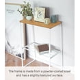 thumbnail image 4 of Yamazaki Home End Table, White, Steel + Wood, Supports 11 pounds, 4 of 7