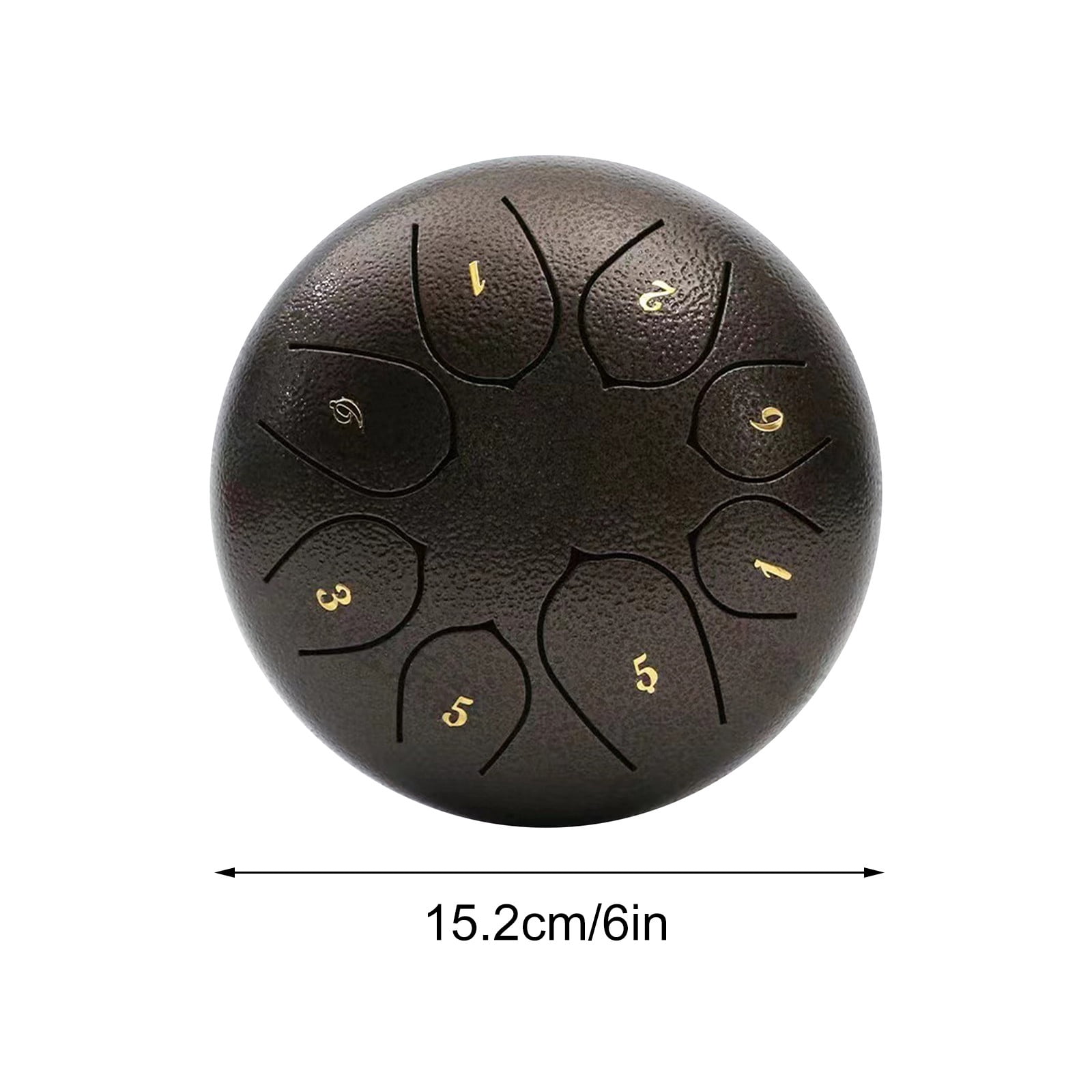 Twfbrm Rain Drum for Outside, 6 inch 8 Notes Steel Tongue Drum with Music Book, Sound Healing Instruments Waterproof Chakra Drum Musical Education Rain Chime Relaxation Gifts for Adults and Kids