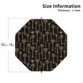 thumbnail image 2 of Vsdgher Keys Print Leather Coasters for Drinks, Durable Drink Coasters 4 Set for Tabletop Protection, Luxurious Home Décor and Housewarming Gift-Octagon, 2 of 6