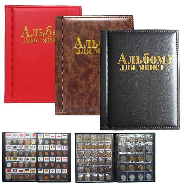 Album Collection Pièces De Monnaie – Porte-monnaie Livre – Rangement Jusqu’à 360 Pièces