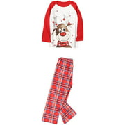Family Matching Christmas Elk Pajamas Sets Kids Men Women Sleepwear Xmas Pajamas Set