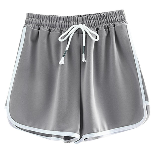 Timegard Running Shorts for Women Elastic High Waist Drawstring Summer Casual Loose Workout Shorts