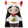 thumbnail image 3 of Na Na Na Surprise Glam Series 2 Liling Luck - Lucky Cat-Inspired 7.5" Fashion Doll with Black Hair and Metallic Clip-on Kitty Purse, 2-in-1 Gift, Toy for Kids Ages 5 6 7 8+ Years, 3 of 8