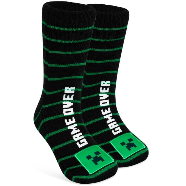 Medias Pantuflas para Niños Gamer Minecraft con Suela Antideslizante