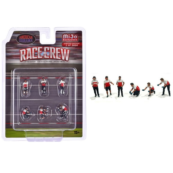 "Race Crew" 6 piece Diecast Figure Set (6 Figures) Limited Edition to 3600 pieces Worldwide for 1/64 Scale Models by American Diorama