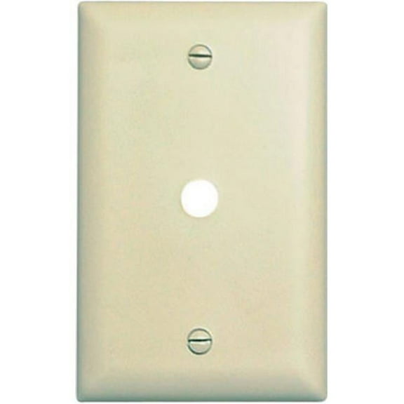 SP11IU 1 Gang Telephone Hole Opening Urea Wall Plate, Ivory