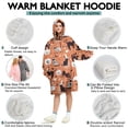 thumbnail image 5 of Wearable Oversized Blanket,Halloween Cat Pattern Wearable Blanket Hoodie for Adults,Cozy Hooded Blankets with Super Pockets,Super Warm Fuzzy Pullover for Women & Men, 5 of 6