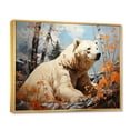 thumbnail image 2 of Designart "Majestic Bear in a Pastoral Scene I" Animals Floater Framed Canvas Wall Art, 2 of 7