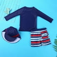 thumbnail image 7 of Boys Swimsuits Funny Cartoon Print Long Sleeve Bathing Suit 3 Piece Boys Swim Set Kids Bathing Suits for Boy 4-5 Years, 7 of 7