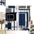 thumbnail image 3 of Pink and Black Curtains Gray White Geometric Silver Dark Abstract Square Art Curtain with Rod Pocket for Bedroom Living Room Home Decor Drapes Window Treatments 2 Panels Set 42x63, 3 of 4