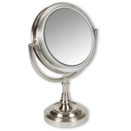 Floxite Company Inc Rialto Lighted 10x 1x Two Sided Vanity Mirror Floxite Company Inc Rialto Lighted 10x 1x Two Sided Vanity Mirror