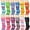 Leaves, variant on Falari 12 Pairs Women Knee High Socks Over the Calf Trouser Socks - Black
