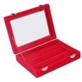 thumbnail image 1 of Jewelry Box, Soft Velvet Better Display Jewellery Case  For Earring Red, 1 of 8