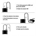 thumbnail image 4 of 2pcs Combination Lock, 4-Digit Heavy Duty Combo Lock, Combination Padlock Outdoor Waterproof Gate Locks for Fence, 4 of 7