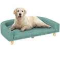 thumbnail image 2 of Topcobe Dog Sofa Couch Bed with Washable Cushion for Large Dogs, Cats, Indoor Dog Beds & Furniture, Green, 2 of 9