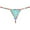 Cyan, variant on Botmois Men's Leopard Bordered Underwear Soft Thin Ice Silk Hipster G-string Micro Thong AppleGreen M