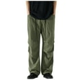 thumbnail image 1 of Pantalones largos de pierna ancha para hombre, de seda de hielo, de paracaidista, de trabajo, finos y holgados, informales, de secado rápido, 1 of 4