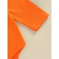 thumbnail image 6 of Bagilaanoe Newborn Baby Girl Halloween Outfits Long Sleeve Romper Tops + Pants 3M 6M 12M 18M Letter Ghost Stripe Print Spring Clothing, 6 of 9