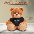 thumbnail image 4 of Made By Aliens  Teddy Bear 11 Inch, Stuffed Animal Personalized Gift - Great Present for Mothers Day, Valentine Day, Graduation, Birthday,Anniversary, get Well,Christmas (Mocha Bear, Black), 4 of 4