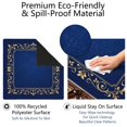 thumbnail image 4 of Navy Gold Baroque Floral Frame_02 Mahjong Mat 31.5x31.5 Inch | Non-Slip And Noise Reduction Mah Jong Table Mat Cover with Carrying Bag For Mahjong Lovers, Poker, Board Games And Dominoes, 4 of 7