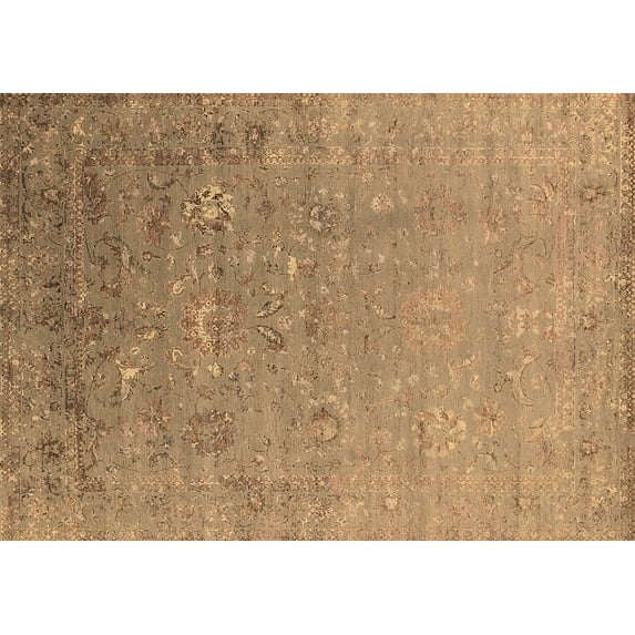 Ahgly Company Indoor Rectangle Oriental Brown Industrial Area Rugs, 2' x 5'