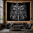 thumbnail image 6 of Ornate Bow Skull Cameo and Dagger Tapestry, 6 of 7