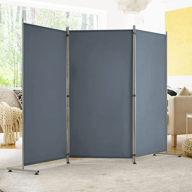 YODOLLA 3 Panel Room Divider 6 FT Tall Folding Privacy Screen Fabric ...