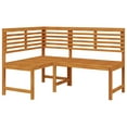 thumbnail image 1 of vidaXL Garden Corner Bench 140 cm Solid Acacia Wood, 1 of 5