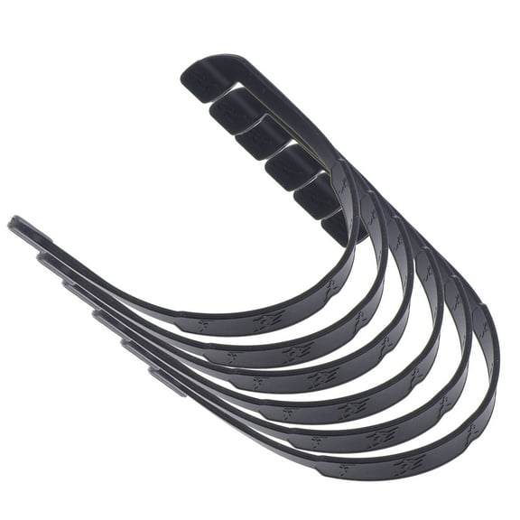 6pcs Silicone Glasses Ropes Elastic Eyewear Non-slip Ropes for Women and Men (Black)